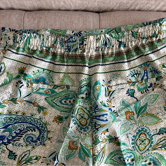Zara Paisley Cropped Pants Size Medium - Picture 5 of 6